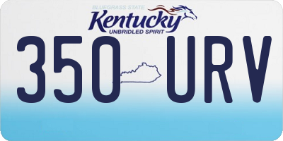 KY license plate 350URV