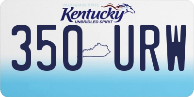 KY license plate 350URW
