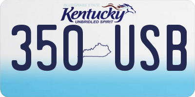 KY license plate 350USB