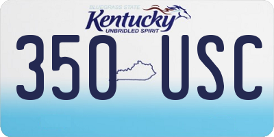 KY license plate 350USC