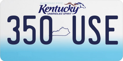 KY license plate 350USE