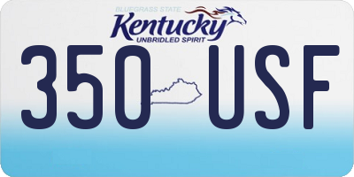 KY license plate 350USF