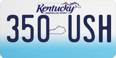 KY license plate 350USH