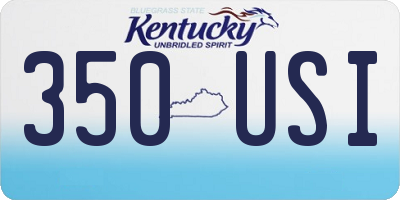 KY license plate 350USI