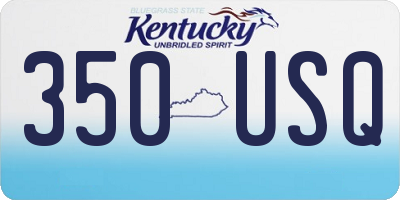 KY license plate 350USQ