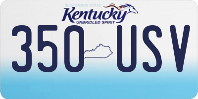 KY license plate 350USV