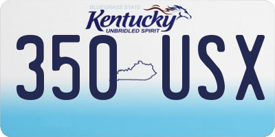 KY license plate 350USX