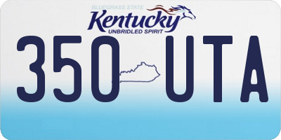 KY license plate 350UTA
