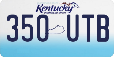 KY license plate 350UTB