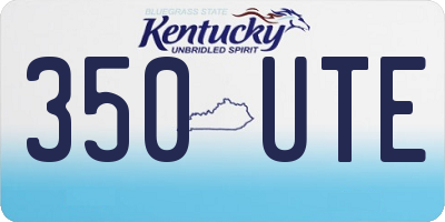 KY license plate 350UTE