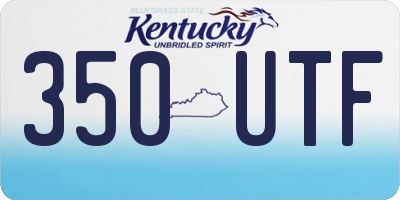 KY license plate 350UTF