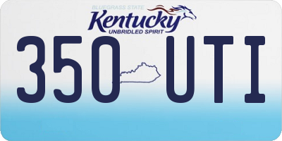 KY license plate 350UTI