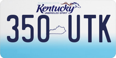 KY license plate 350UTK