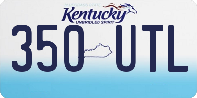 KY license plate 350UTL
