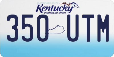 KY license plate 350UTM