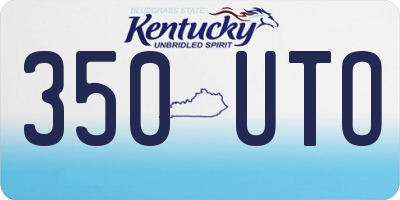 KY license plate 350UTO