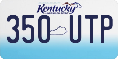 KY license plate 350UTP