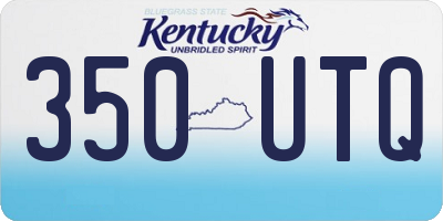 KY license plate 350UTQ