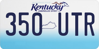KY license plate 350UTR