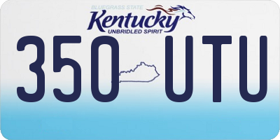 KY license plate 350UTU