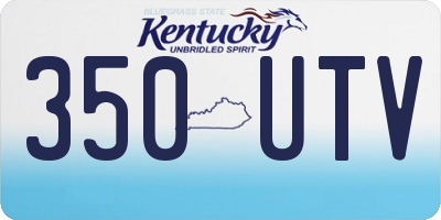 KY license plate 350UTV