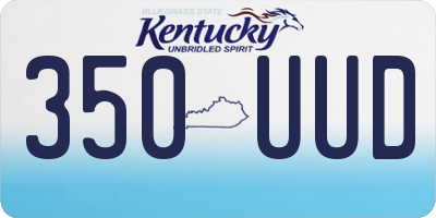 KY license plate 350UUD