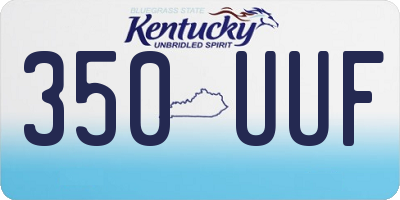 KY license plate 350UUF