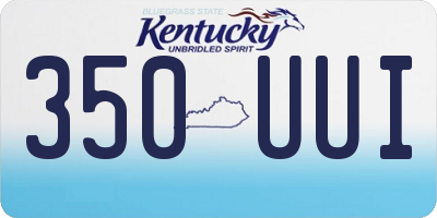 KY license plate 350UUI