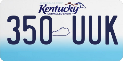 KY license plate 350UUK