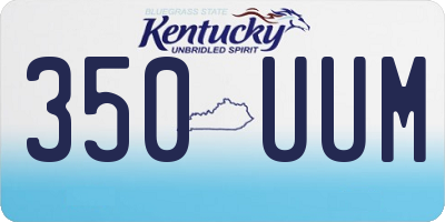 KY license plate 350UUM