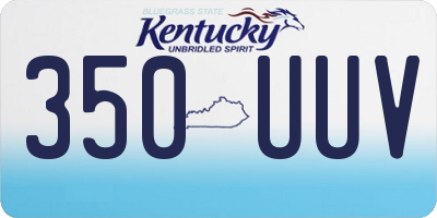 KY license plate 350UUV