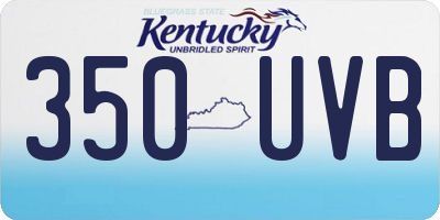 KY license plate 350UVB