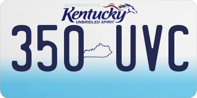 KY license plate 350UVC