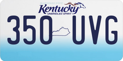 KY license plate 350UVG