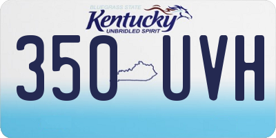 KY license plate 350UVH