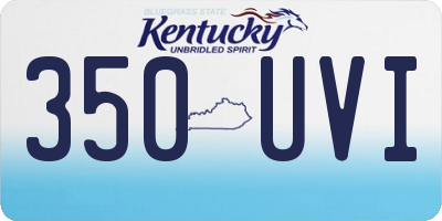 KY license plate 350UVI