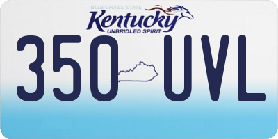 KY license plate 350UVL