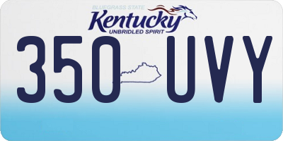 KY license plate 350UVY