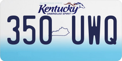 KY license plate 350UWQ