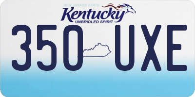 KY license plate 350UXE