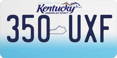 KY license plate 350UXF