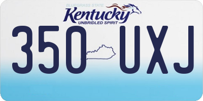 KY license plate 350UXJ