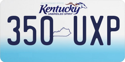 KY license plate 350UXP