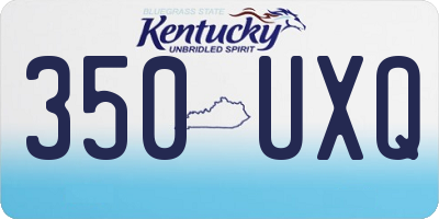 KY license plate 350UXQ