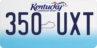 KY license plate 350UXT