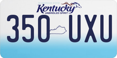 KY license plate 350UXU