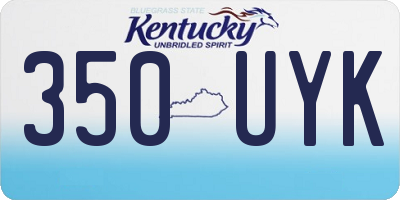 KY license plate 350UYK