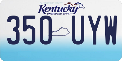 KY license plate 350UYW