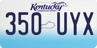 KY license plate 350UYX