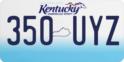 KY license plate 350UYZ